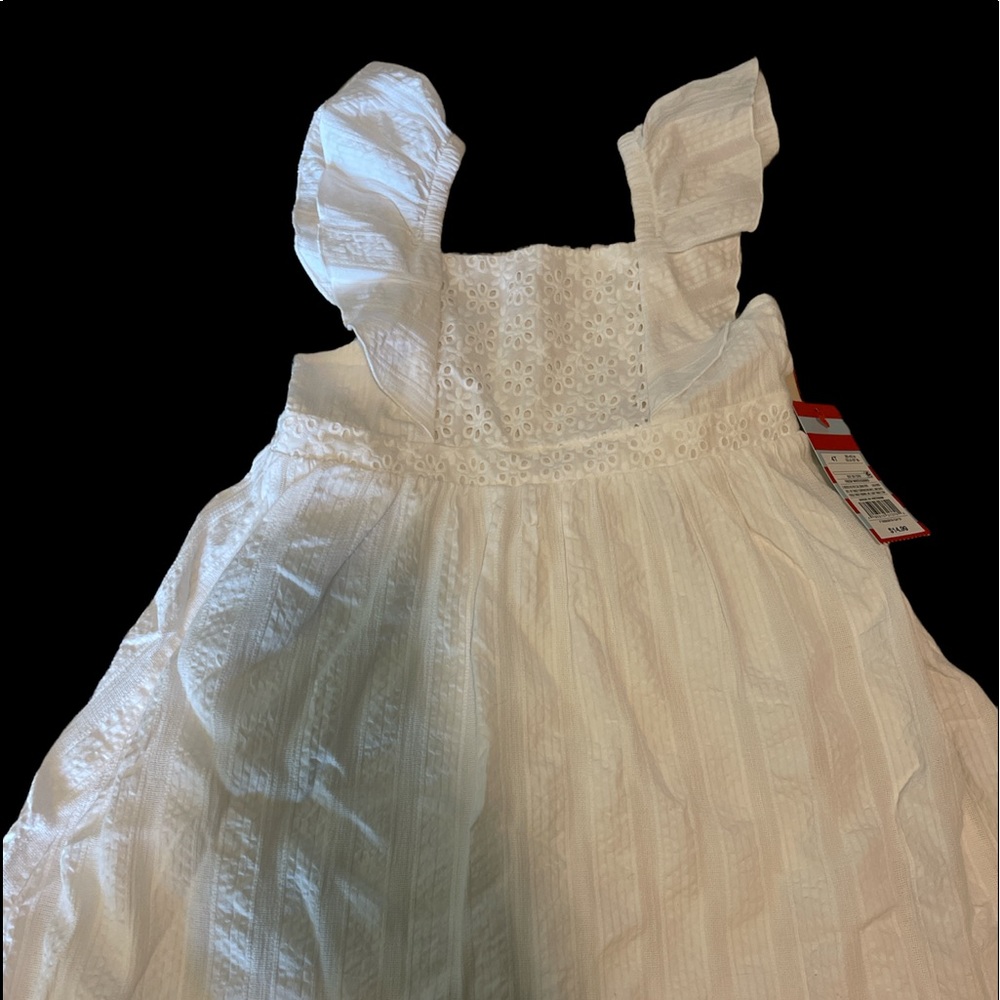 Brand new 4t white dress hi low style maxi dress